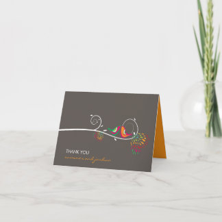 Baiser Mariage Merci Carte photo d'été oiseaux