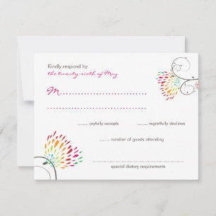 Baiser Whimsical Inséparables d'été mariage RSVP
