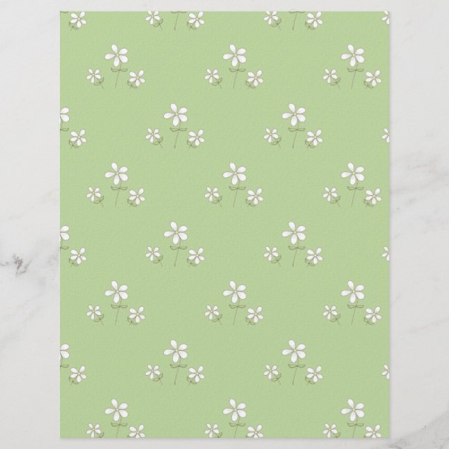 Baisers blancs adorables sur papier à scandale ver (Devant)