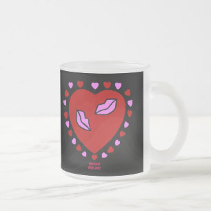 Baisers Coeur Baisers Petite Mug en verre givrée