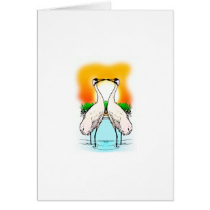 Baisers de deux grues de huée