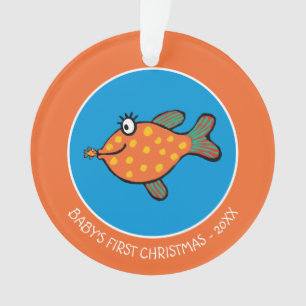 Baisers de poissons de maman et de bébé