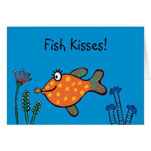 Baisers de poissons de maman et de bébé