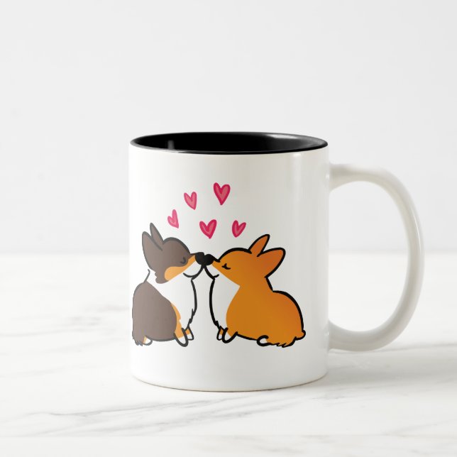 Baisers des baisers de corgi de la tasse | de (Droit)