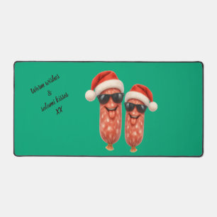Baisers drôles de salami de noël