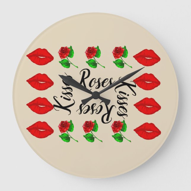 Baisers et horloge murale rose (Recto)