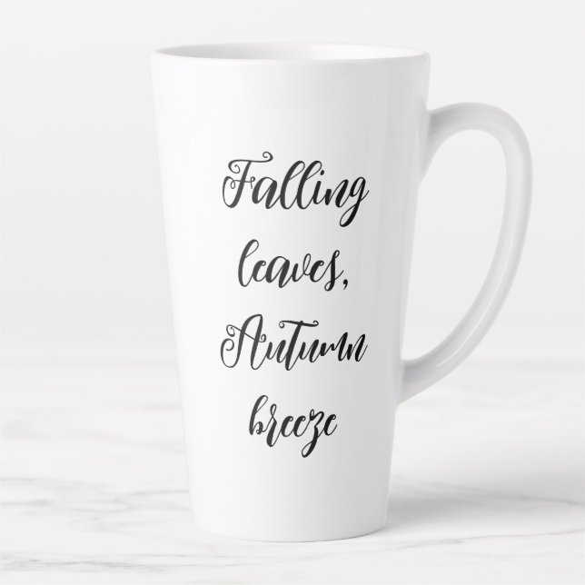 Baisse Feuille Automne Breeze Latte Mug (Droite)