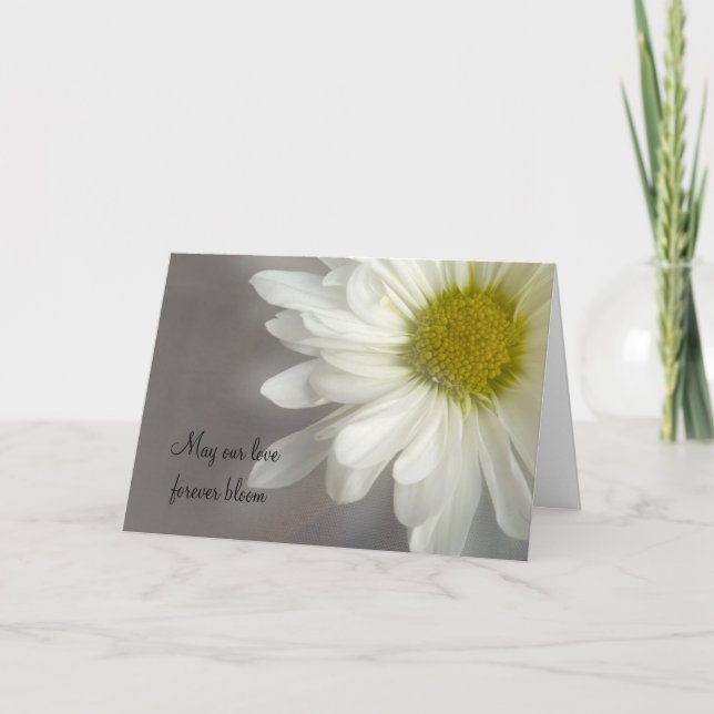 Baisson blanc doux sur carte Faire-part de mariage (Devant)