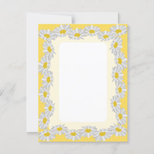 Baisson blanc vierge avec carte jaune citron