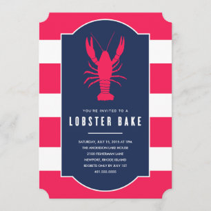 Bake au homard   Invitation de fête d'été
