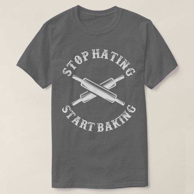 Bake Baking Rolling Pin T-Shirt (Design devant)