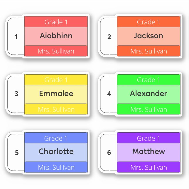 Bake to School Custom Multiple Name Stickers (Devant)