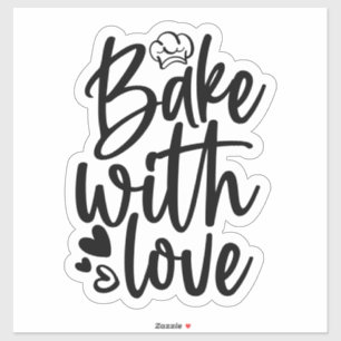 Bake With Love Sticker