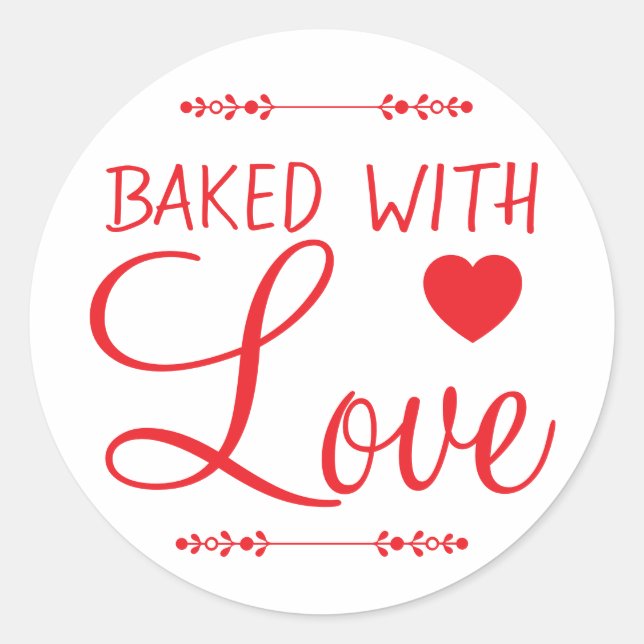 Baked With Love Baked Produit Sticker (Devant)