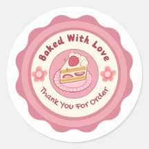Baked With Love Sticker