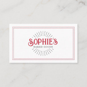 Baker Bakery Logo Dessert Carte de visite de resta