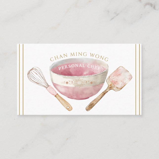 Baker Chef Caterer Carte de visite (Devant)