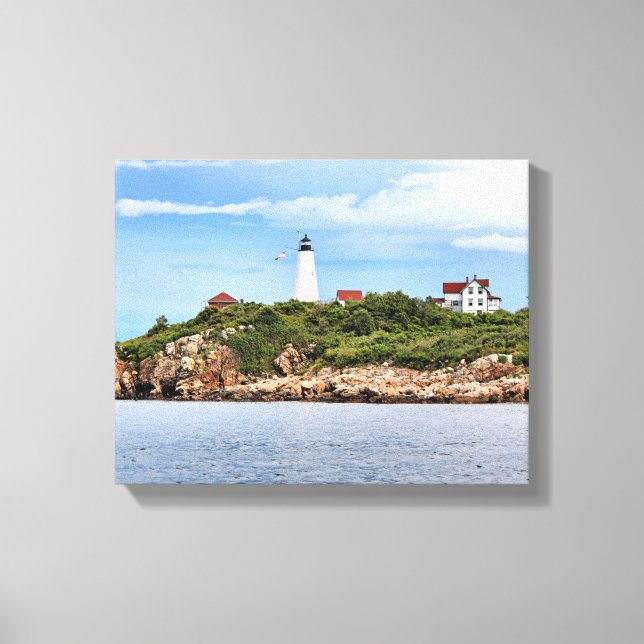 Bakers Island Lighthouse MA toile enveloppée (Recto)