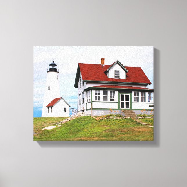 Bakers Island Lighthouse MA toile enveloppée (Recto)