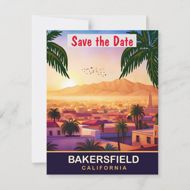 Bakersfield, Californie, Carte postale de voyage, (Devant)
