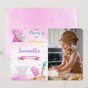 Baking Baking Anniversaire Photo Invitation
