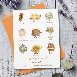 Baking Happy anniversaire de jolies gâteaux illust