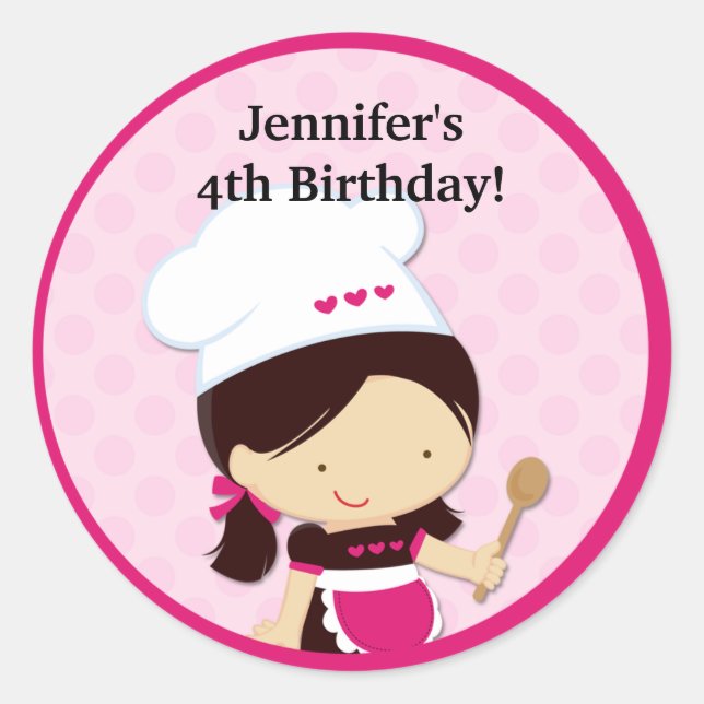 Baking Party Favoriser les autocollants (Devant)