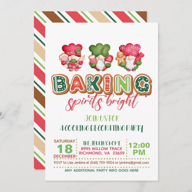 Baking Spirits Bright avec Invitation Gnomes - WH (Devant / Derrière)
