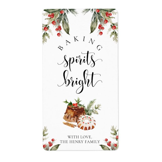 Baking Spirits Bright Christmas Gig Stickers (Devant)