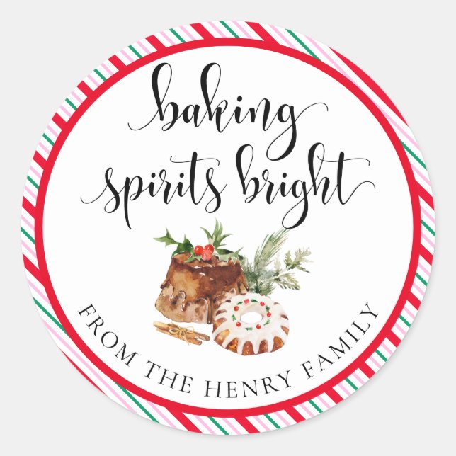 Baking Spirits Bright Christmas Gig Stickers (Devant)