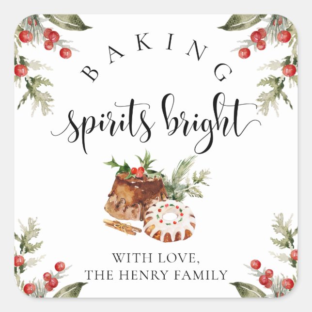 Baking Spirits Bright Christmas Gig Stickers (Devant)