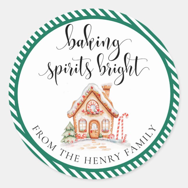 Baking Spirits Bright Christmas Gig Stickers (Devant)