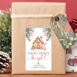 Baking Spirits Bright Christmas Gig Stickers<br><div class="desc">Ces stickers de marque-cadeau de Noël à l'esprit pâtissier sont l'ajout parfait à vos cadeaux de vacances faits maison. Les étiquettes peuvent être personnalisées avec votre nom. Le texte du script n'est pas modifiable. Tous les autres textes sont modifiables et peuvent être customisés selon vos besoins. Pour une personnalisation plus...</div>