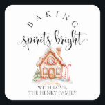 Baking Spirits Bright Christmas Gig Stickers<br><div class="desc">Ces autocollants-cadeaux de Noël à l'esprit pâtissier sont l'ajout parfait à vos cadeaux de vacances faits maison. Les autocollants peuvent être personnalisés avec votre nom. Le texte du script n'est pas modifiable. Tous les autres textes sont modifiables et peuvent être customisés selon vos besoins. Pour une personnalisation plus avancée de...</div>
