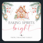Baking Spirits Bright Christmas Gig Stickers<br><div class="desc">Ces stickers de marque-cadeau de Noël à l'esprit pâtissier sont l'ajout parfait à vos cadeaux de vacances faits maison. Les étiquettes peuvent être personnalisées avec votre nom. Le texte du script n'est pas modifiable. Tous les autres textes sont modifiables et peuvent être customisés selon vos besoins. Pour une personnalisation plus...</div>