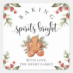 Baking Spirits Bright Christmas Gig Stickers