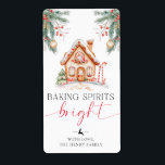 Baking Spirits Bright Christmas Gig Stickers<br><div class="desc">Ces stickers de marque-cadeau de Noël à l'esprit pâtissier sont l'ajout parfait à vos cadeaux de vacances faits maison. Les étiquettes peuvent être personnalisées avec votre nom. Le texte du script n'est pas modifiable. Tous les autres textes sont modifiables et peuvent être customisés selon vos besoins. Pour une personnalisation plus...</div>