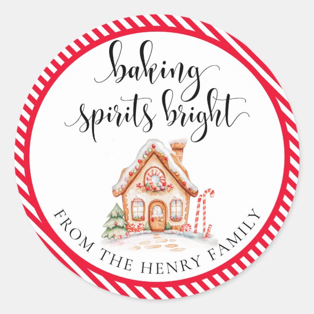 Baking Spirits Bright Christmas Gig Stickers (Devant)