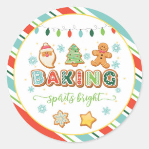 Baking Spirits Bright Round Sticker - WH