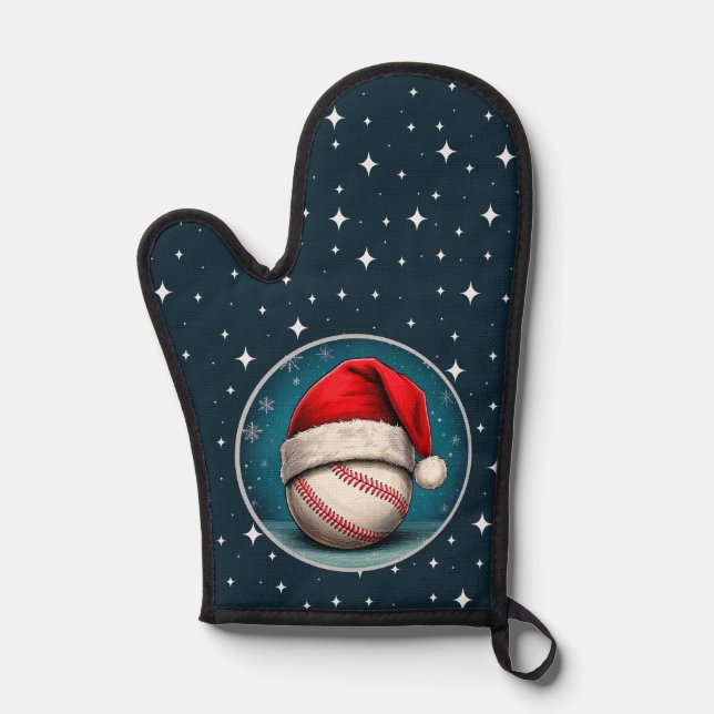 Bal de baseball avec Santa Hat Snowflakes (Recto)