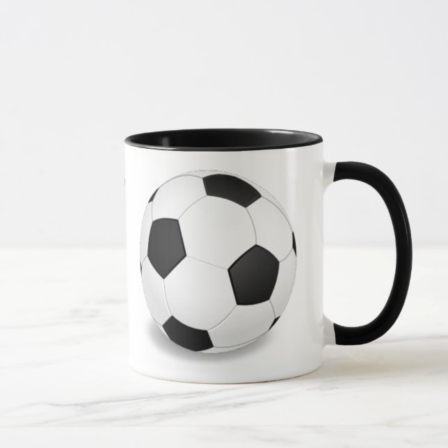 Bal de football Motif café Mug (Droite)