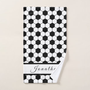 Bal de football Noir & Blanc Enfants Joueurs Nom S