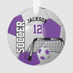 Bal de football personnalisé violet et blanc