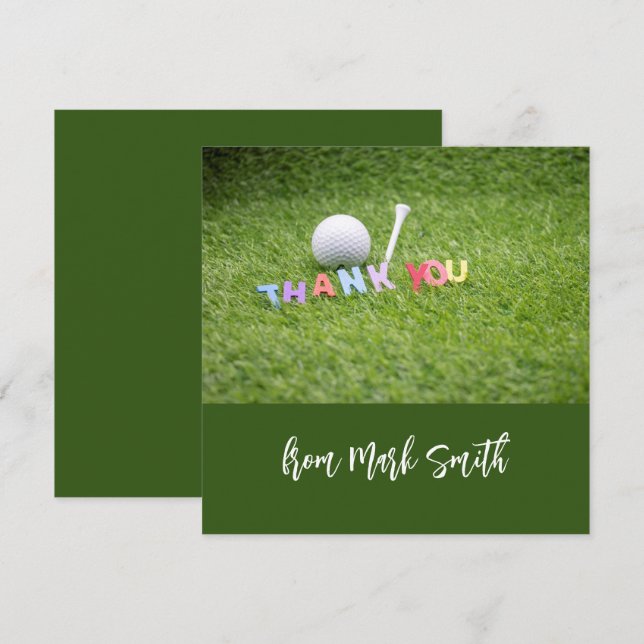 Bal de golf avec mot Merci pour Golfer (Devant / Derrière)