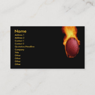 Bal De Golf En Feu Carte de visite