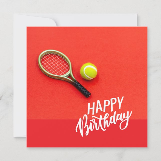 Bal de tennis avec Joyeux Anniversaire avec amour (Devant)