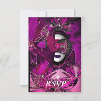 Bal masqué RSVP Masque de fête Rose Violet Noir