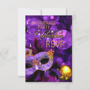Bal masqué RSVP Purple Gold Soirée dansante