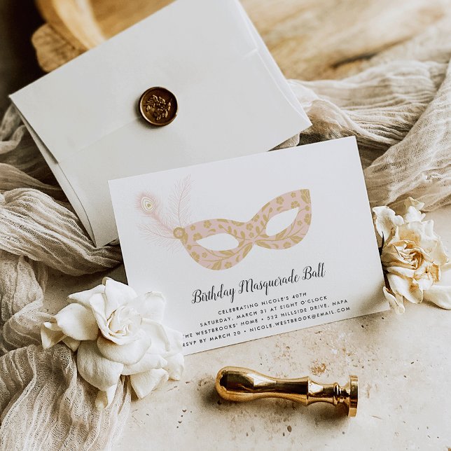 Bal Masquerade Invitation fête d'anniversaire (Créateur téléchargé)