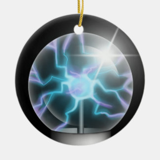Bal Plasma Bleu Arbre en Céramique Ornement